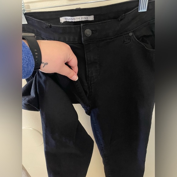 ✨Celebrity Pink Mid Rise Ankle Skinny Black Jeans Size 9/29 - Picture 3 of 12